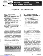 Carrier 50YQ060 Installation, Start-Up And Service Instructions Manual
