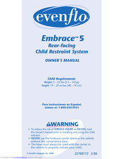 Evenflo Embrace 5 Owner's Manual