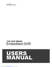 APEC TVR 3000 User Manual