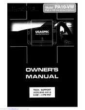 USA Spec PA10-VW Owner's Manual