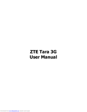 ZTE Tara 3G User Manual