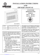 Empire Heating Systems SR-6-3 Installation Instructions And Owner's Manual