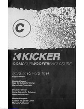 Kicker Comp TC10 Owner's Manual