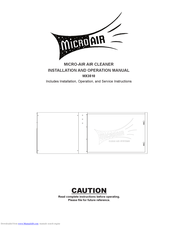 Micro-Air MX3510 Installation And Operation Manual