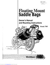 Vetter Floating Mount Saddle Bags Owner's Manual And Mounting Instructions
