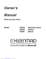 Kleenmaid TO50X Owner's Manual