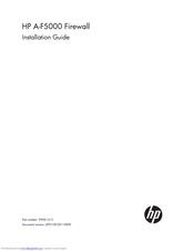 HP A-F5000 Installation Manual