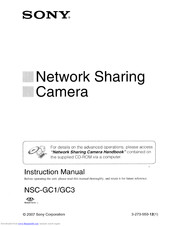 Sony NSC-GC1 Network Sharing Camera Instruction Manual