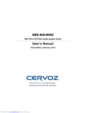 Cervoz MEC-DIS-M002 User Manual