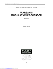 Warsanis 1401FM Quick Installation And Setup Manual