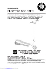 Dynacraft E-Scooter Owner's Manual