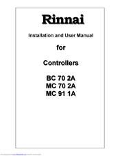 Rinnai BC 70 2A Installation And User Manual