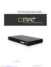 CPAT FLEX DSG1 Operation Manual