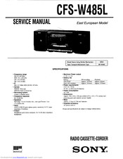 Sony CFS-W485L Service Manual