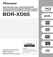 Pioneer BDR-XD05 Operating Instructions Manual