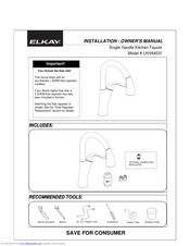 Elkay LKHA4031 Installation & Owner's Manual
