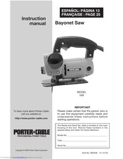 Porter-Cable Model 548 Instruction Manual