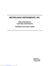 Metrologic ScanGlove IS4213 Installation And User Manual