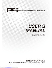 Planex MZK-W04N-XX User Manual
