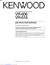 Kenwood VR-606 Instruction Manual