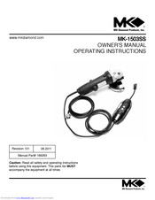 MK Diamond Products MK-1503SS Owner's Manual