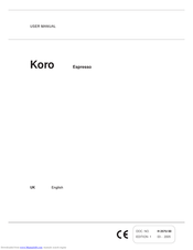 I found it Luminance Enrich Necta Koro Espresso Manuals | ManualsLib