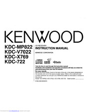 Kenwood KDC-MP822 Instruction Manual