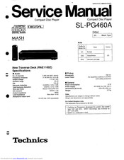 Technics SL-PG460A Service Manual