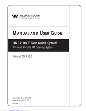 Williams Sound One 2 One TGS 100 Manual And User Manual