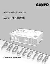 Sanyo PLC-SW36 Owner's Manual