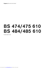 Gaggenau BS 475 610 Use And Care Manual
