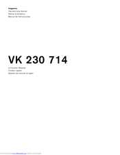 Gaggenau VK 230 714 Use And Care Manual