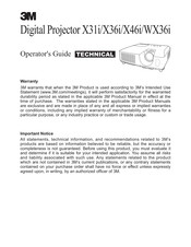 3M X3li Operator's Manual