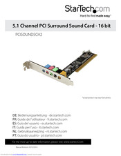 StarTech.com PCISOUND5CH2 Instruction Manual