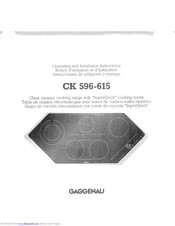 Gaggenau CK 596-615 Operating And Installation Instructions