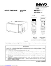 Sanyo CG-1856 Service Manual