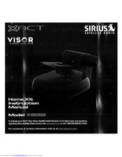 Xact Visor XS052 Instruction Manual