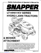 Snapper LT14H411KV Safety Instructions & Operator's Manual