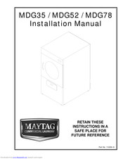 Maytag MDG78 Installation Manual