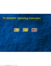 Panasonic TX-W28D3F/P Operating	 Instruction
