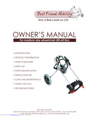 Best Friend Mobility medium-size wheelchair (40-60 lbs) Owner's Manual