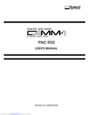 Roland CAMM-1 PNC-950 User Manual