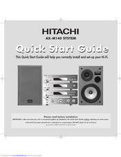 Hitachi AX-M140 Quick Start Manual