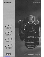 Canon VIXIA HF M30 Quick Manual