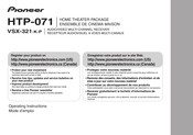 Pioneer HTP-071 Operating Instructions Manual