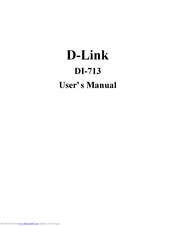 D-Link DI-713 User Manual