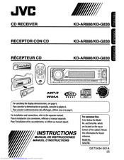 JVC KD-G830 - Radio / CD Instructions Manual