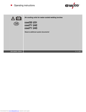 EWM cool71 U43 Operating Instructions Manual