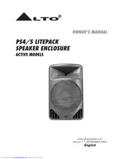Alto PS4/5 LITEPACK ACTIVE SPEAKER Owner's Manual