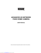 Digitus ADVANCED HD NETWORKFIXED DOME CAMER User Manual